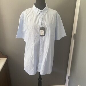 M&S Mens Button Down Summery Blue Color NWT Size 2XL